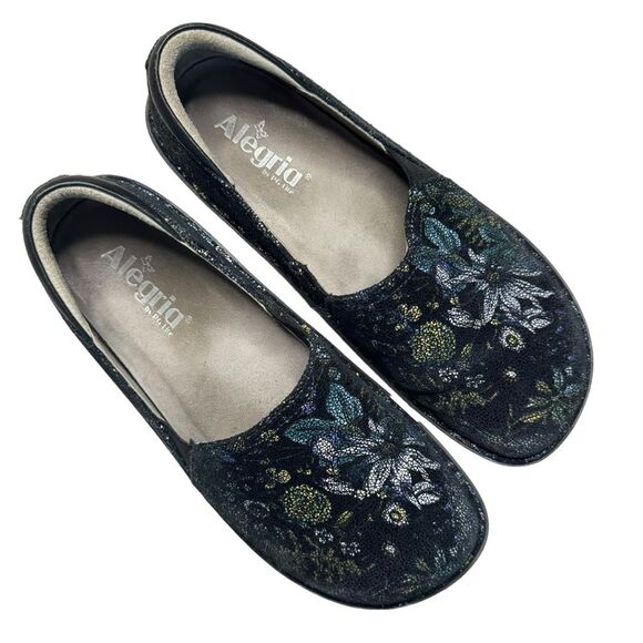 Alegria Women's Debra Herbaceous Textured Leather Slip On Nursing Clogs Shoes 39 - Picture 1 of 7